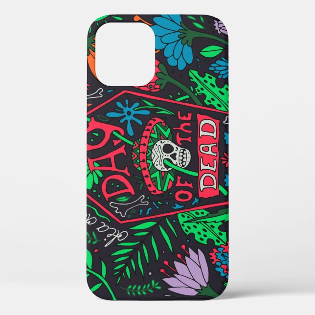 Funda De Case-Mate Para iPhone Dia de los Muertos: Juego de tarjetas festivas (Reverso )