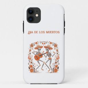 Funda Para iPhone 11 Día de los Muertos personalizado esqueletos de mar