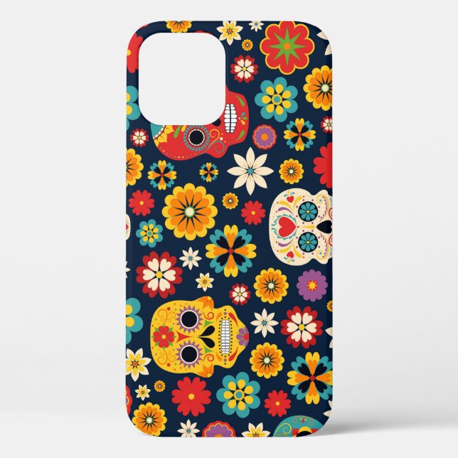 Funda De Case-Mate Para iPhone Dia de los Muertos Vintage (Reverso )
