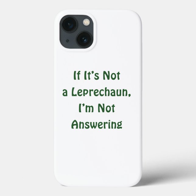 Funda De Case-Mate Para iPhone Día de San Patricio, texto gracioso, Leprechaun (Reverso)