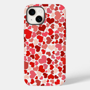 Funda Para iPhone 14 De Case-Mate Día de San Valentín Amo Corazones Rojos
