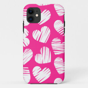 Funda Para iPhone 11 Día de San Valentín cardíaco moderno de color rosa