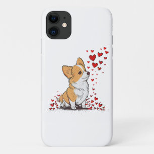 Funda Para iPhone 11 Día de San Valentín del perro Corgi lindo del Día 