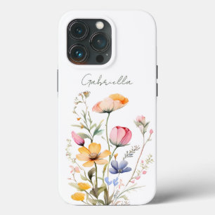Funda Para iPhone 13 Pro Día de San Valentín del prado de primavera de flor