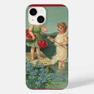 Funda Para iPhone 14 De Case-Mate Día de San Valentín Vintage, Ángeles Pescando Cora