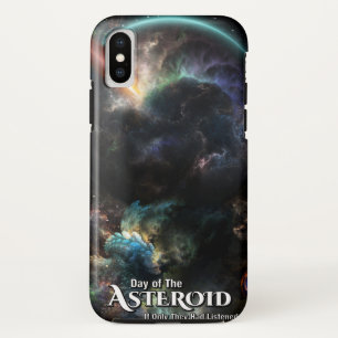 Funda Para iPhone X Día Del Arte Fractal De Ciencia Ficción Asteroide