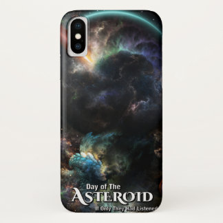 Funda Para iPhone X Día Del Arte Fractal De Ciencia Ficción Asteroide
