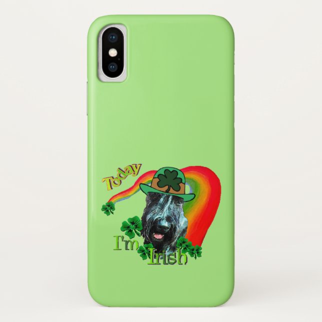 Funda De Case-Mate Para iPhone Día del Gigante Schnauzer St Patricks (Reverso)