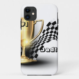 Funda Para iPhone 11 Día del Padre del Trofeo de Oro NUmber One Dad