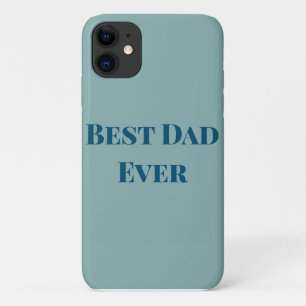 Funda Para iPhone 11 Día del padre feliz azul mejor papá jamás añadir t