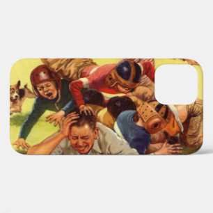 Funda Para iPhone 12 Día del Padre Vintage, niños de fútbol y perro de 