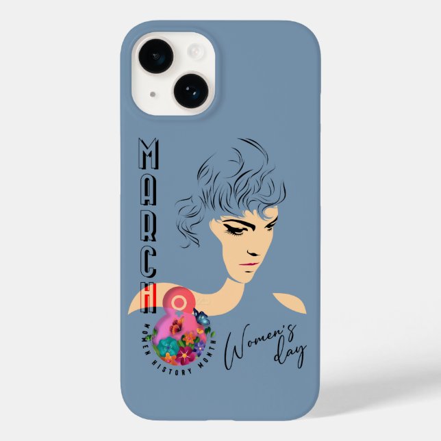 Funda De Case-Mate Para iPhone Día Internacional de la Mujer | (Reverso )
