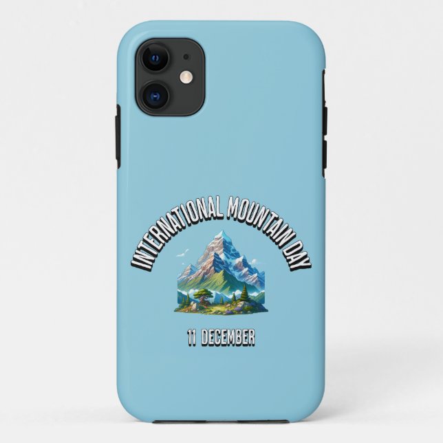 Funda De Case-Mate Para iPhone Día Internacional de las Montañas. 11 de diciembre (Reverso)