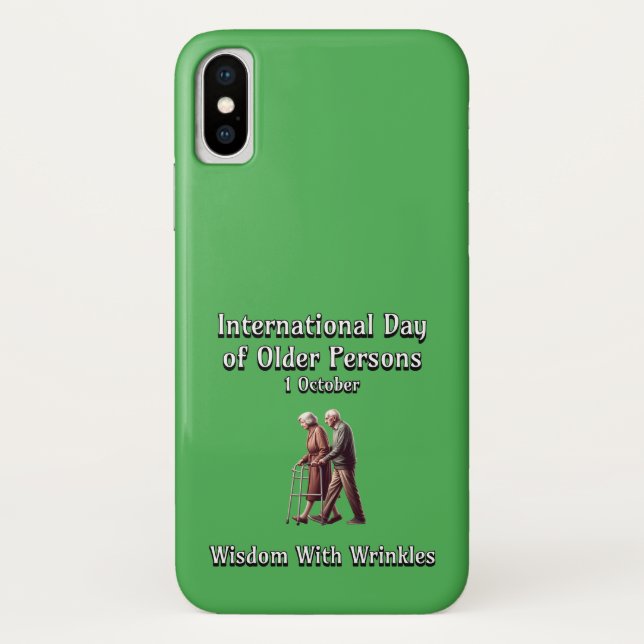 Funda De Case-Mate Para iPhone Día Internacional de las Personas de Edad. Sabidur (Reverso)