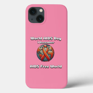 Funda Para iPhone 13 Día Mundial de la Lucha contra el SIDA. Mundo Libr