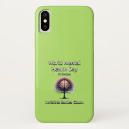 Funda Para iPhone X Día Mundial de la Salud Mental. Las Batallas Invis