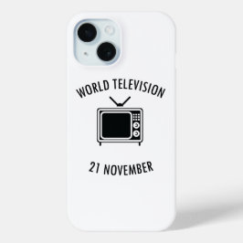 Funda Para iPhone 15 día mundial de la televisión