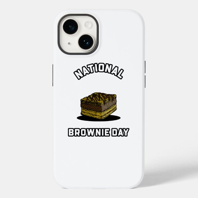 Funda De Case-Mate Para iPhone Día Nacional del Brownie (Reverso )