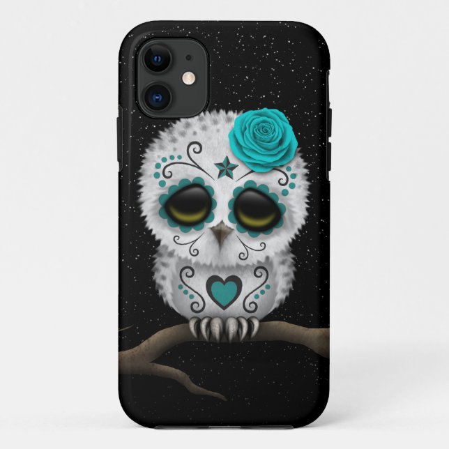 Funda De Case-Mate Para iPhone Día verde azulado lindo de las estrellas muertas (Reverso)