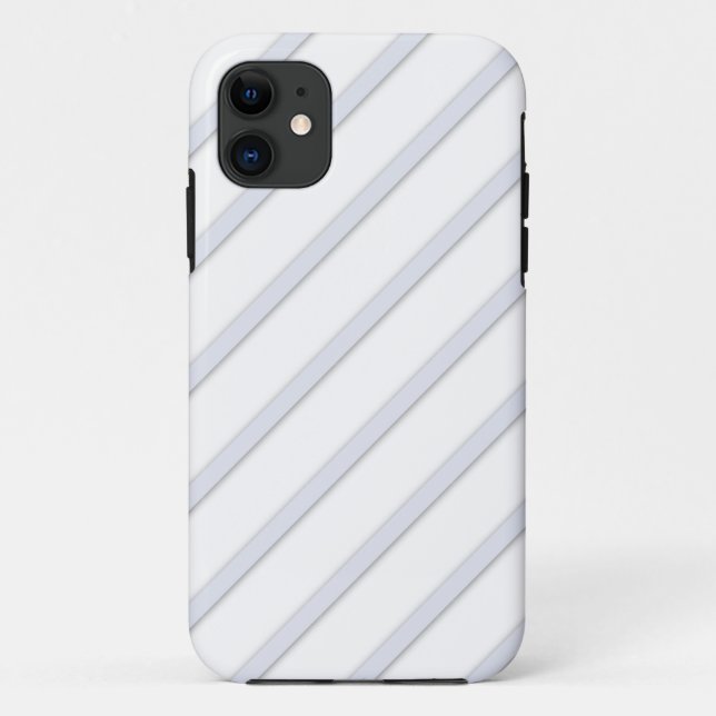 Funda De Case-Mate Para iPhone Diagonal sombreada blanca (Reverso)