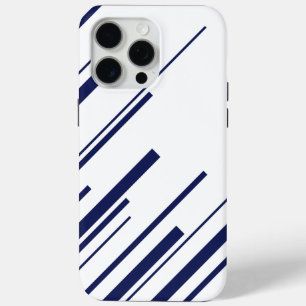 Funda Para iPhone 15 Pro Max Diagonales en azul y blanco