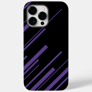 Funda Para iPhone 14 Pro Max De Case-Mate Diagonales en Púrpura y Negro