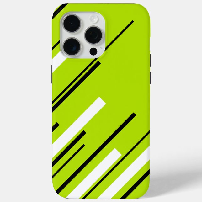 Funda De Case-Mate Para iPhone Diagonals - Lime Green (Reverso )