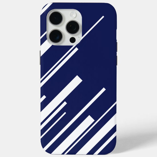 Funda De Case-Mate Para iPhone Diagonarios - Azul y blanco (Reverso )