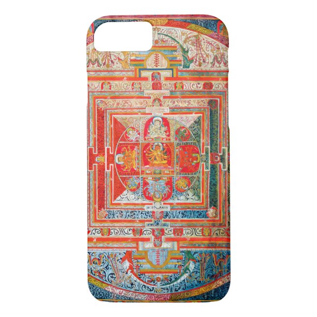 Funda De Case-Mate Para iPhone Diagrama cósmico de Mandala para meditación (Reverso)