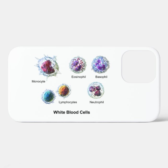 Funda De Case-Mate Para iPhone Diagrama de leucocitos en el estuche para iPhone (Reverso (Horizontal))