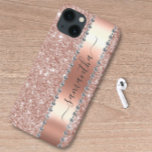 Funda Para iPhone 14 De Case-Mate Diamante Aspecto Purpurina Caligrafía Nombre Rosa<br><div class="desc">Cualquier purpurina o diamantes en diseño son fotos y simulados. Este diseño puede ser personalizado en el área proporcionada cambiando la foto y/o el texto. O puede personalizarse haciendo clic en Personalizar esta plantilla y, a continuación, eligiendo la opción de hacer clic en el personalizar y eliminando o cambiando el...</div>