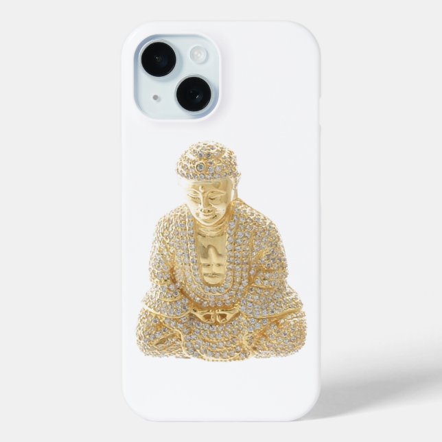 Funda De Case-Mate Para iPhone Diamante de imitación de Buda de Oro (Reverso )