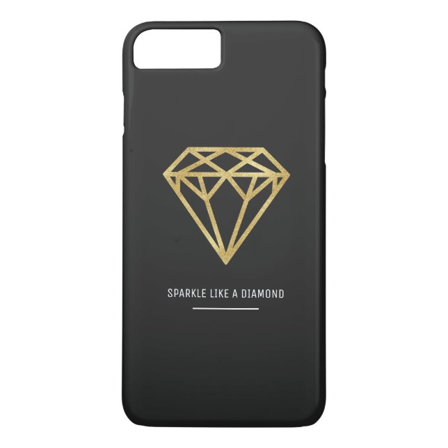 Funda De Case-Mate Para iPhone Diamante de oro (Reverso)
