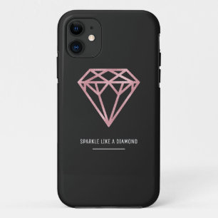 Funda Para iPhone 11 Diamante de oro Rosa