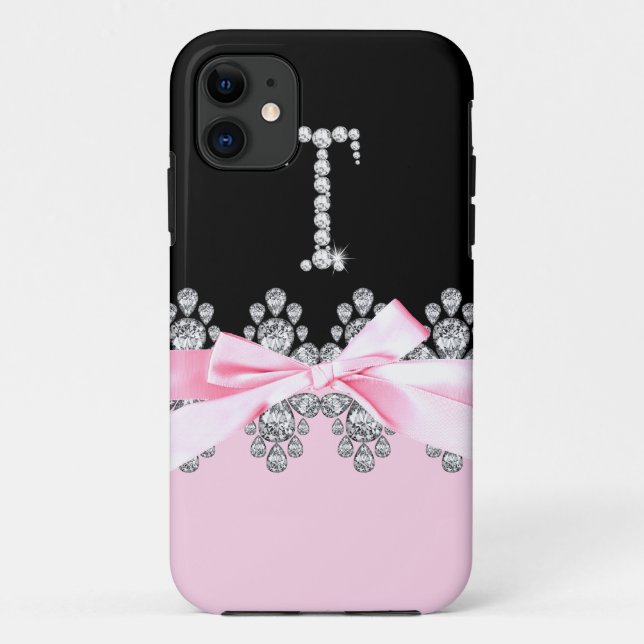 Funda De Case-Mate Para iPhone Diamante Delilah: T inicial (Reverso)