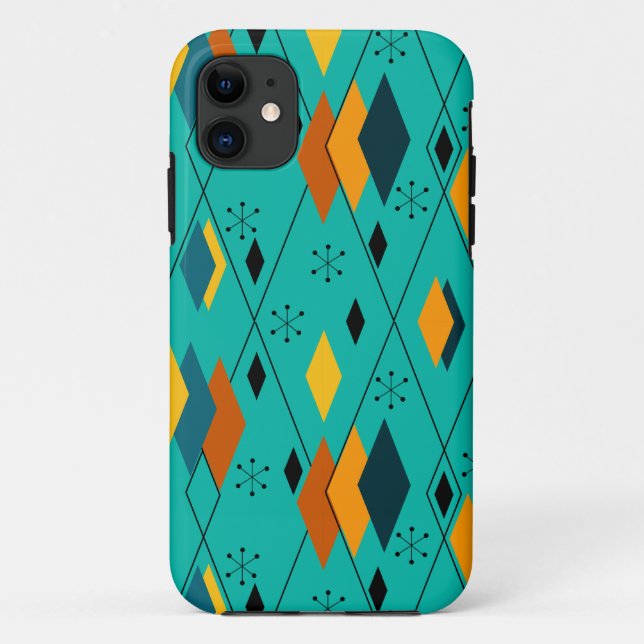 Funda De Case-Mate Para iPhone Diamantes atómicos (Reverso)