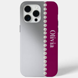 Funda Para iPhone 15 Pro Max Diamantes minimalistas modernos y elegantes