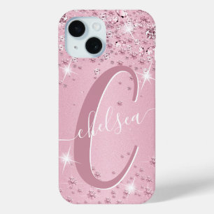 Funda Para iPhone 15 Diamantes rosados - Personalizados