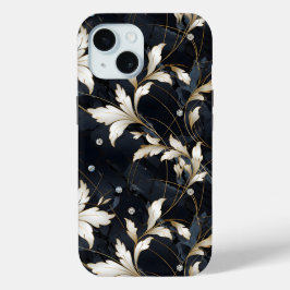 Funda Para iPhone 15 Diamantes y Flores