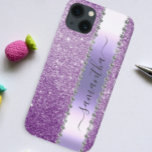 Funda Para iPhone 14 De Case-Mate Diamond Bling Purpurina caligrafía nombre púrpura<br><div class="desc">El diseño es una foto y los fundas no están hechos con purpurinas, secuencias, metales o bosques reales. Este diseño también está disponible en otros modelos de teléfono. Elija Tipo de dispositivo para ver otros fundas de iPhone, Samsung Galaxy o Google. Algunos estilos se pueden cambiar seleccionando Estilo si se...</div>