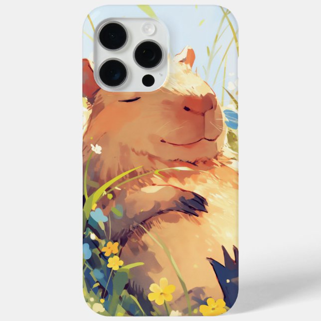 Funda De Case-Mate Para iPhone Días Perezosos de Carpincho (Reverso )