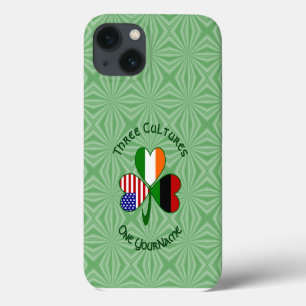 Funda Para iPhone 13 Diáspora Africana Irlandés Americano Trébol Person