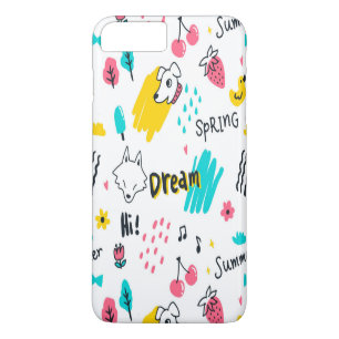 Funda Para iPhone 8 Plus/7 Plus Dibujado a mano de color dulce