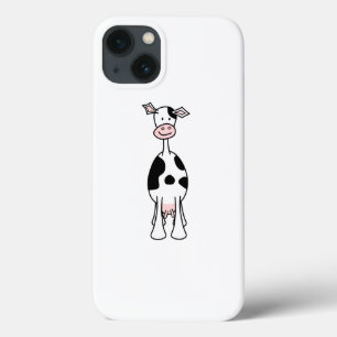 Funda Para iPhone 13 Dibujo animado blanco y negro de la vaca. Frente
