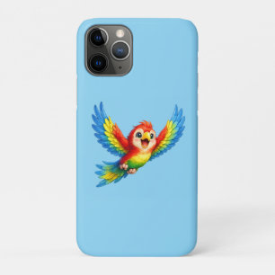 Funda Para iPhone 11 Pro Dibujo animado de loro feliz para niños y aves