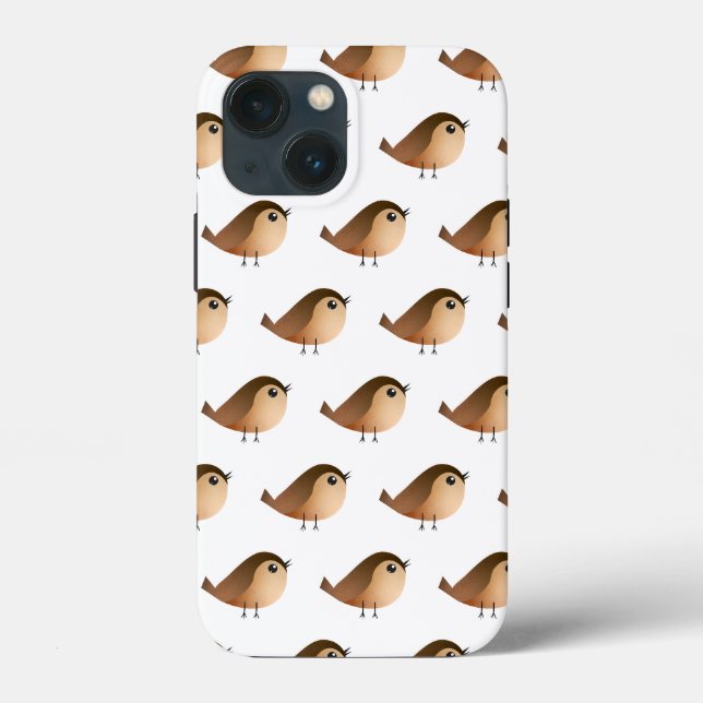 Funda De Case-Mate Para iPhone Dibujo animado de pájaro gorrión   (Reverso )