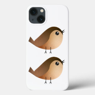 Funda Para iPhone 13 Dibujo animado de pájaro gorrión lindo