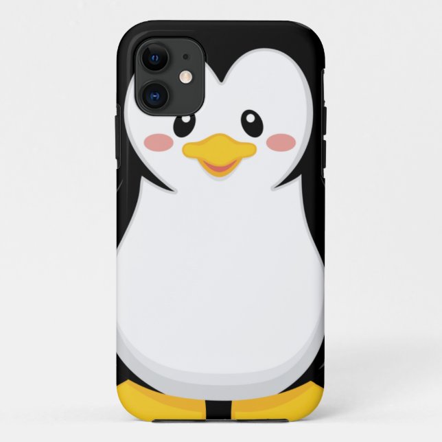 Funda De Case-Mate Para iPhone dibujo animado de pingüino lindo dulce y pequeño (Reverso)