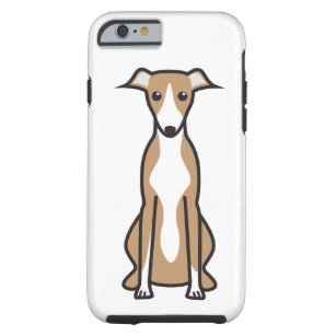 Funda Resistente Para iPhone 6 Dibujo animado del perro de Whippet