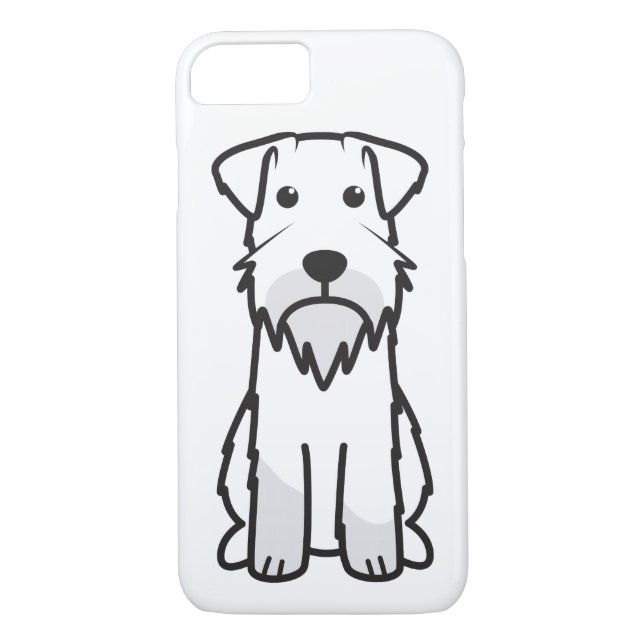 Funda De Case-Mate Para iPhone Dibujo animado del perro del Schnauzer miniatura (Reverso)